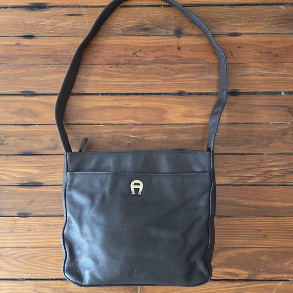 Etienne Aigner Black Leather Crossbody Bag